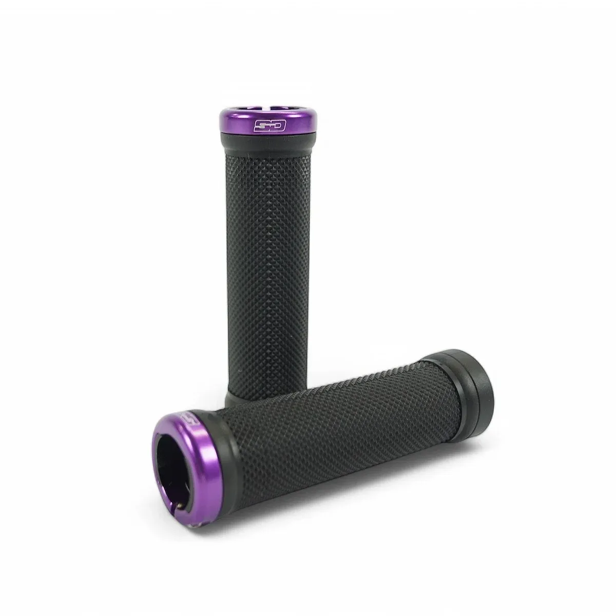 SD Bmx/Mtb Lock On Grip V2 Black/Purple Clamps